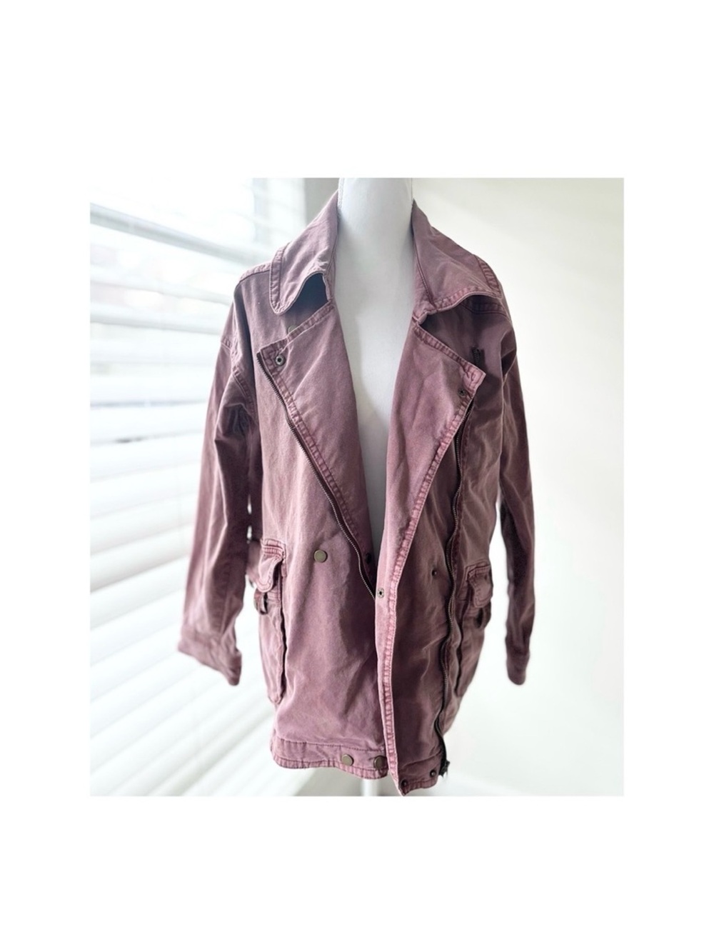 Anthropologie Dusty Mauve Utility Jacket